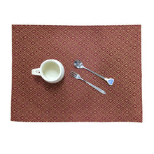 Load image into Gallery viewer, Merryfeel Christmas placemats,13&quot; x 18&quot; Polycotton Jacquard Placemats, Set of 4,Burgundy