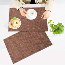 Load image into Gallery viewer, Merryfeel Christmas placemats,13&quot; x 18&quot; Polycotton Jacquard Placemats, Set of 4,Burgundy