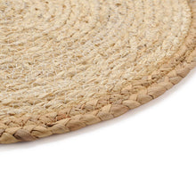 Load image into Gallery viewer, DOKOT Rattan Dinning Placemat Woven Braided Round Table mats Hot Pad Heat Resistant Easy Clean (Khaki Border)