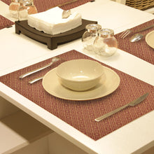Load image into Gallery viewer, Merryfeel Christmas placemats,13&quot; x 18&quot; Polycotton Jacquard Placemats, Set of 4,Burgundy