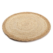 Load image into Gallery viewer, DOKOT Rattan Dinning Placemat Woven Braided Round Table mats Hot Pad Heat Resistant Easy Clean (Khaki Border)
